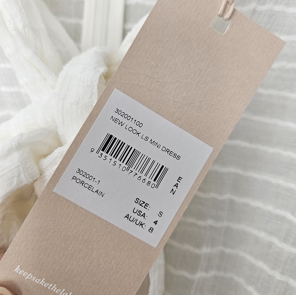 NWT Keepsake the lable New Look white mini dress size 4 - Picture 9 of 15